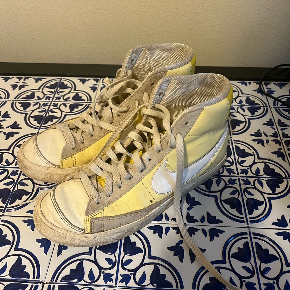 Yellow Nike Blazers